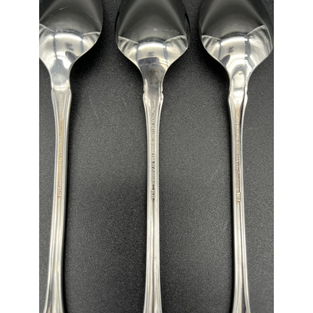 Brahms Stainless Iced Tea Spoons 3 Piece Set Oneida Silver Distinction Plus